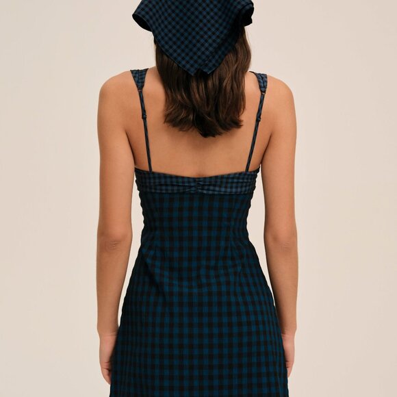 For Love & Lemons Blue River Mini Dress XXS / Navy - Picture 2 of 3